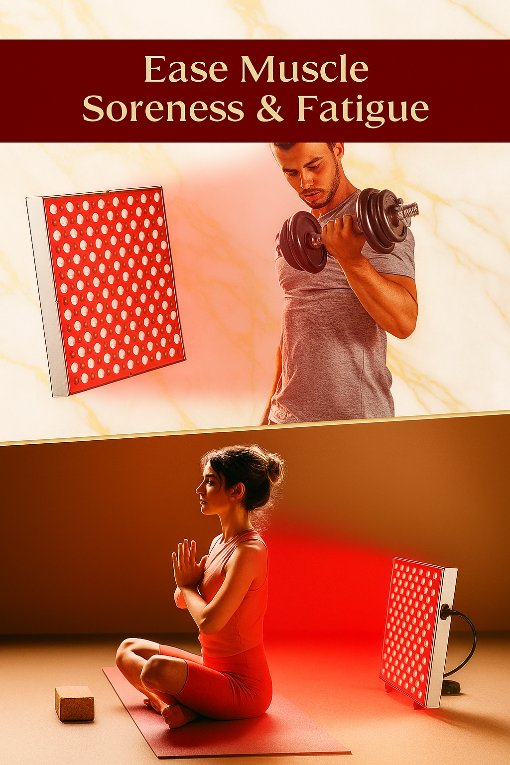 Red & Infrared Light Therapy Panel with Stand 45W ORCLEENA